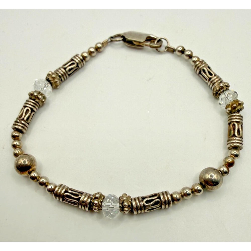 Light Catching Bracelet Sterling Silver Beads